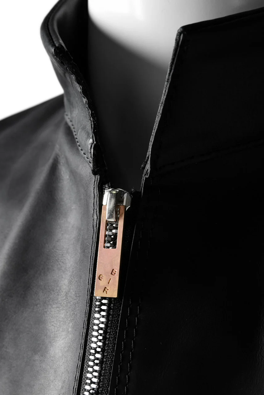 ierib exclusive classic zipper jacket / Nicolas Italy Vachetta (BLACK) - Image 12