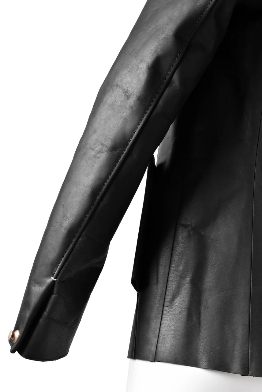 ierib exclusive classic zipper jacket / Nicolas Italy Vachetta (BLACK) - Image 16