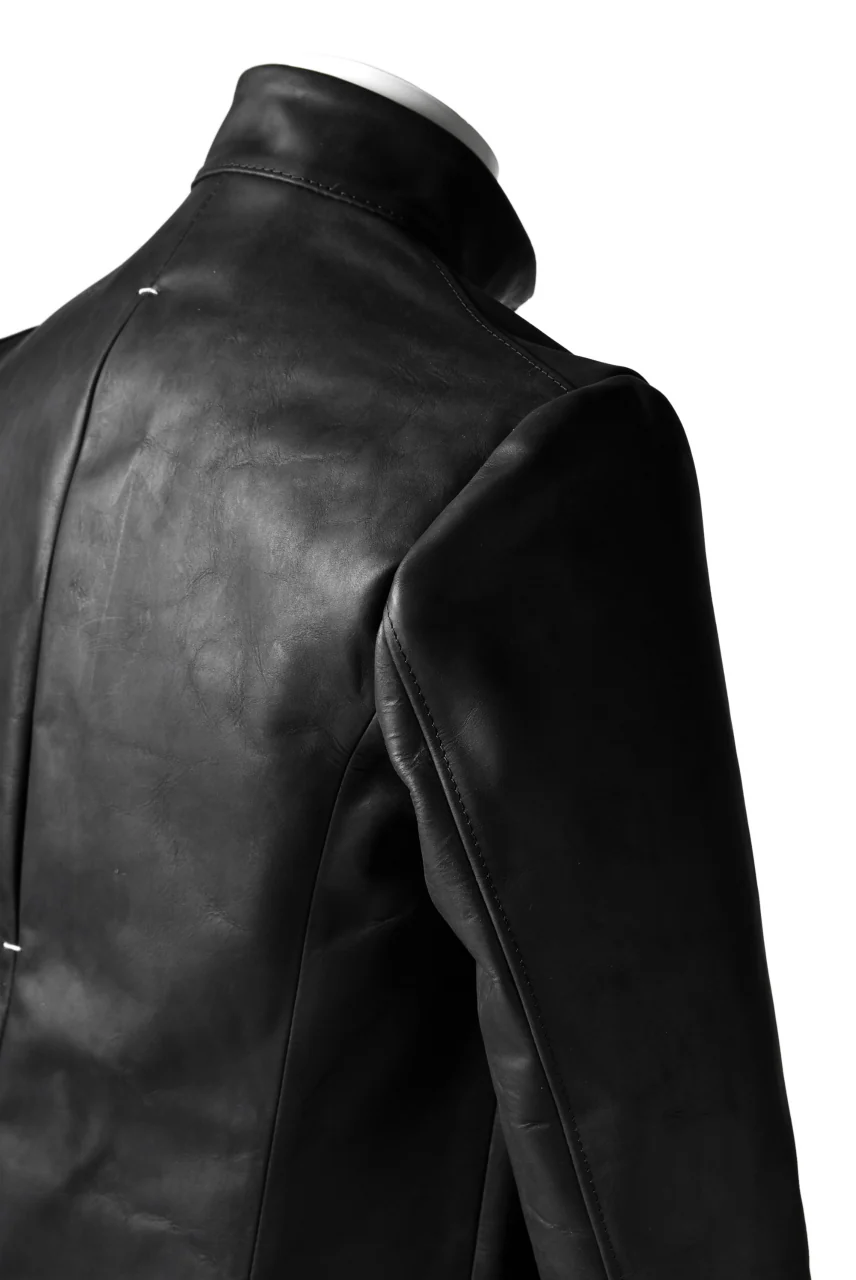 ierib exclusive classic zipper jacket / Nicolas Italy Vachetta (BLACK) - Image 18