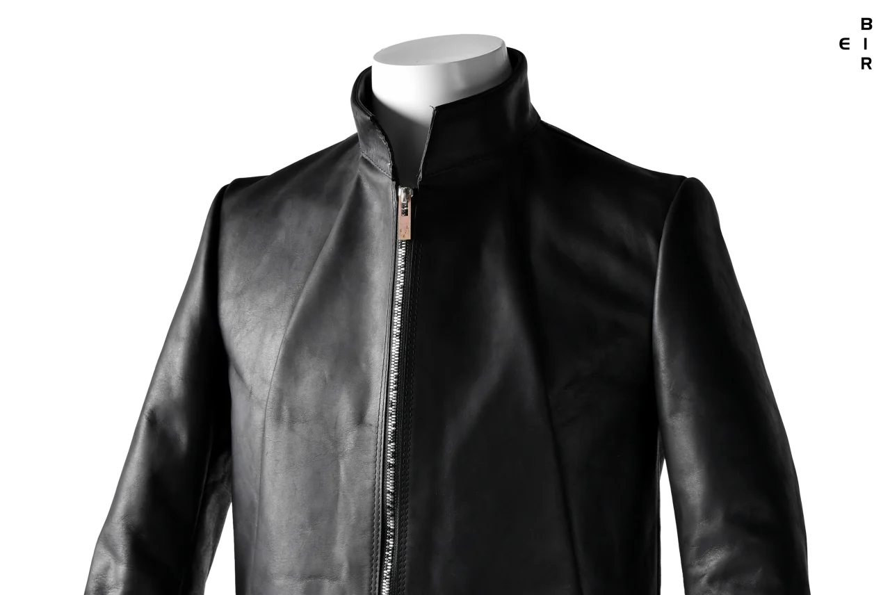 ierib exclusive classic zipper jacket / Nicolas Italy Vachetta (BLACK) - Image 23