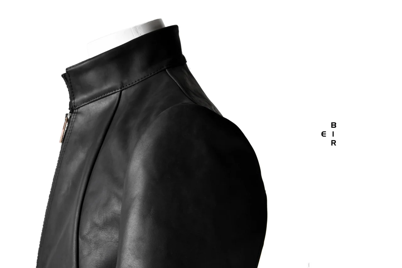ierib exclusive classic zipper jacket / Nicolas Italy Vachetta (BLACK) - Image 25