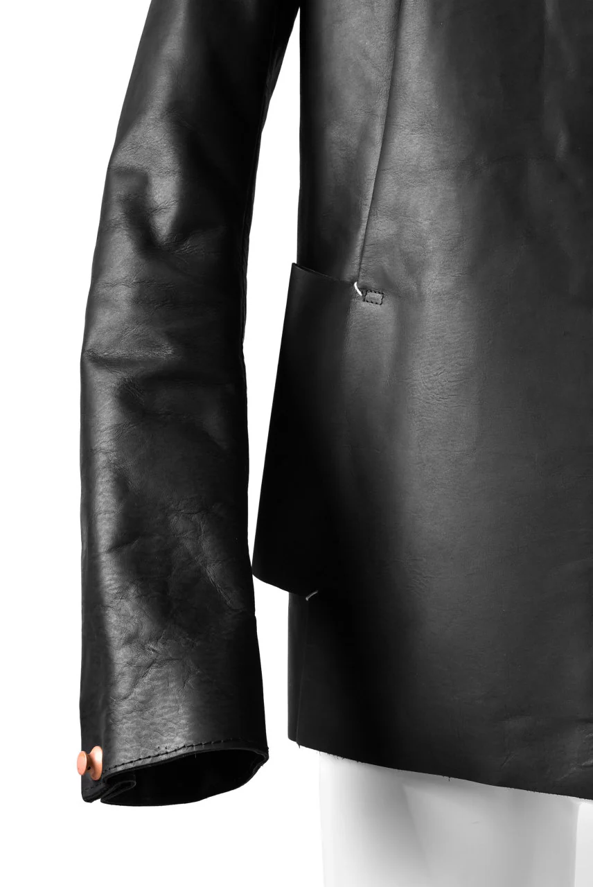 ierib exclusive classic zipper jacket / Nicolas Italy Vachetta (BLACK) - Image 8