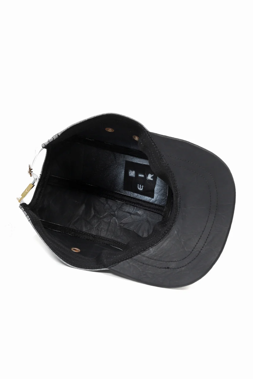 ierib exclusive delorean cap / DYNEEMA Leather (BLACK) - Image 8