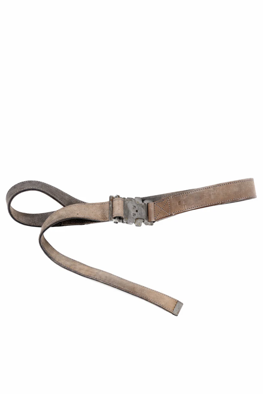 ierib exclusive detachable buckle belt / horse cordovan leather (NUDE GREY) - Image 13