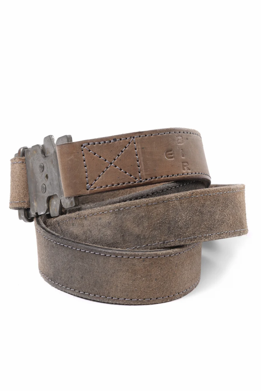 ierib exclusive detachable buckle belt / horse cordovan leather (NUDE GREY) - Image 3