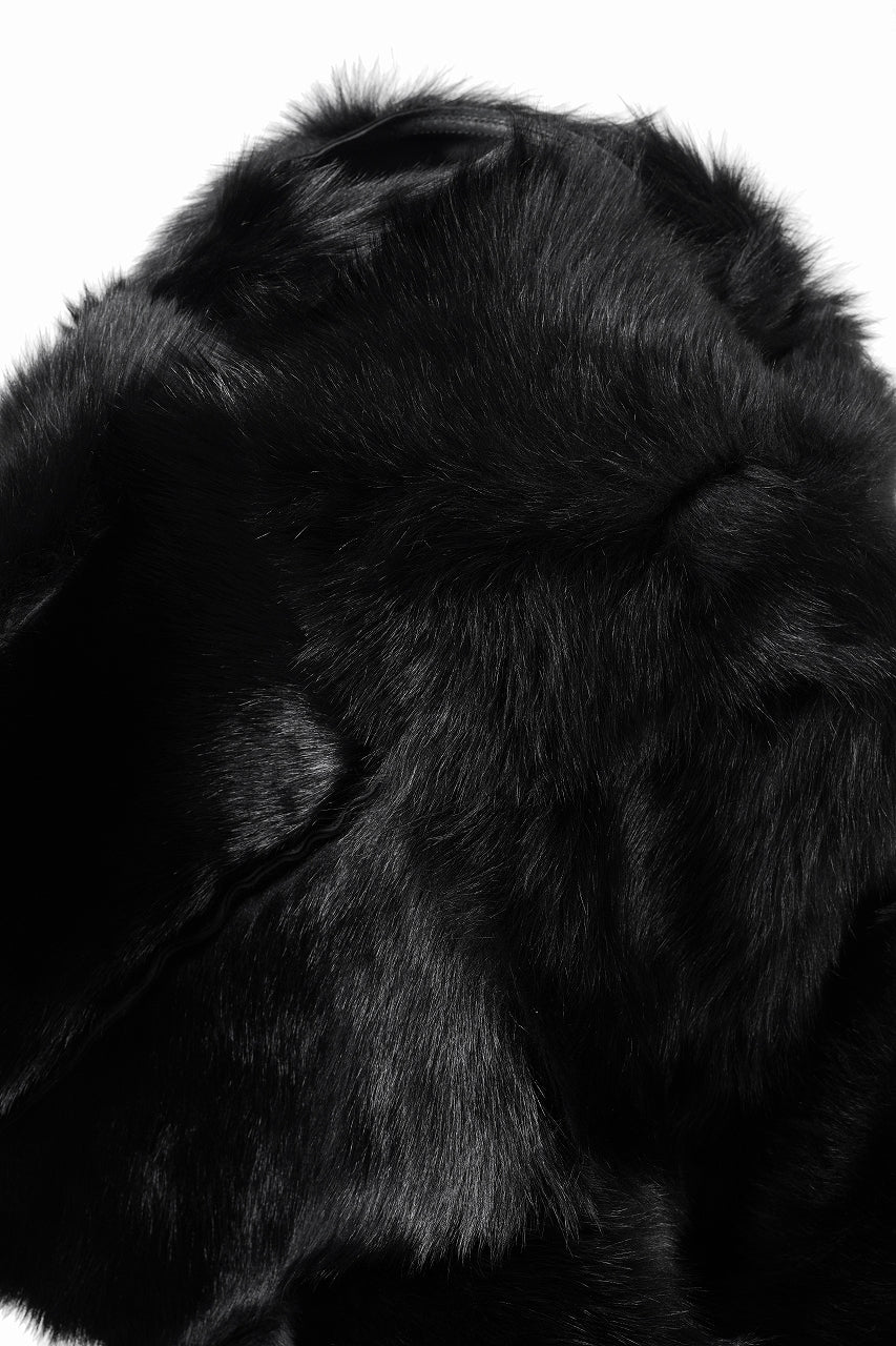 ierib exclusive Double Breasted Riders Jacket / Toscana Shearling Mouton + Horse Leather (BLACK) - Image 16