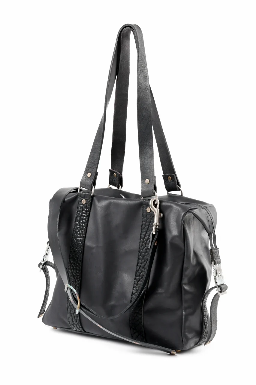 ierib exclusive Dr-Bag Small wt. Strap Belt / Horse Nubuck Leather (BLACK) - Image 2