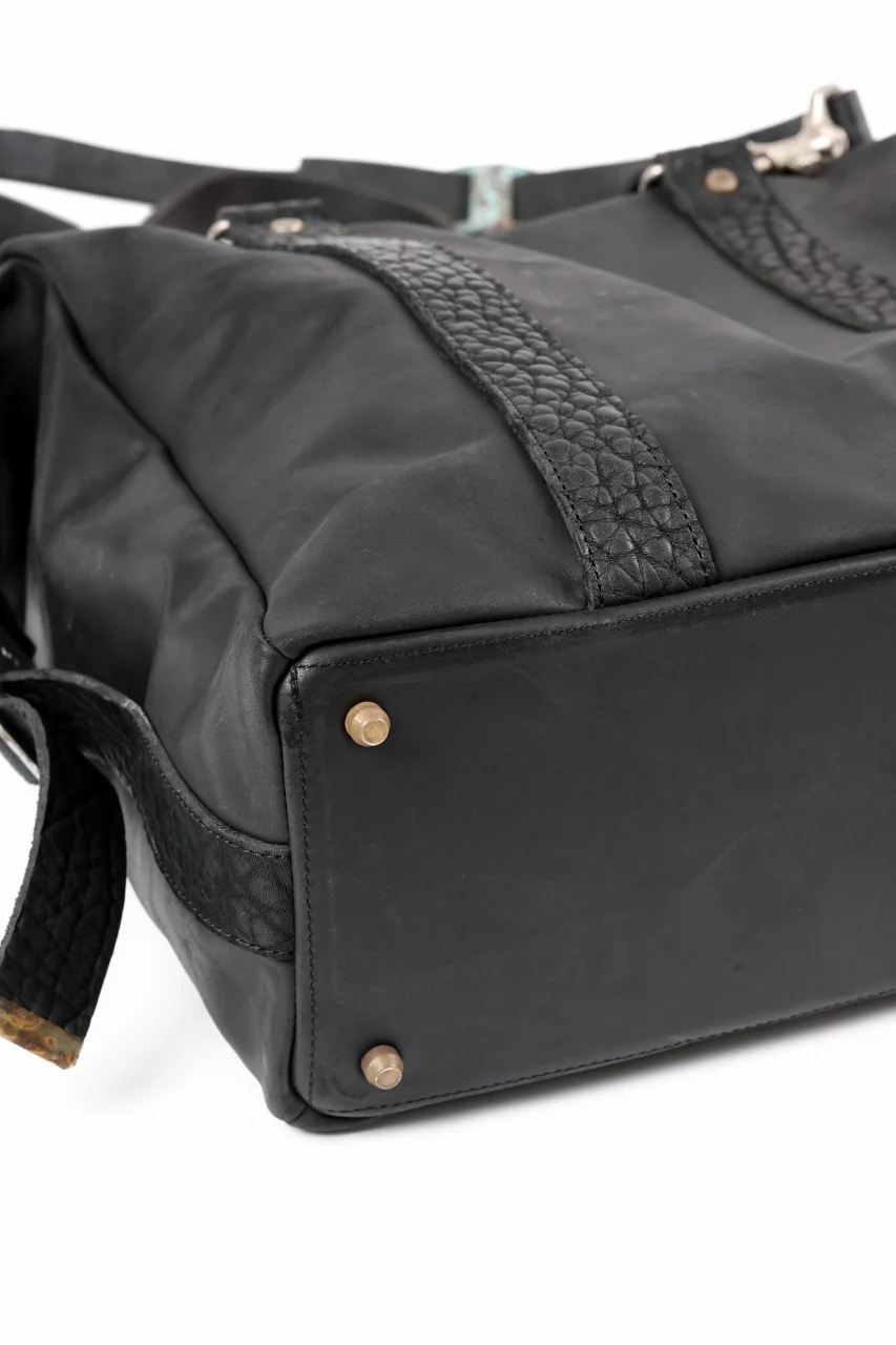 ierib exclusive Dr-Bag Small wt. Strap Belt / Horse Nubuck Leather (BLACK) - Image 20