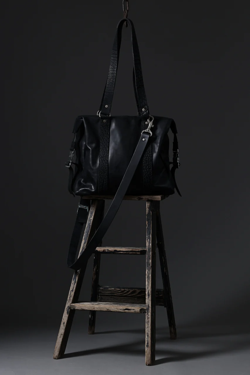 ierib exclusive Dr-Bag Small wt. Strap Belt / Horse Nubuck Leather (BLACK) - Image 24