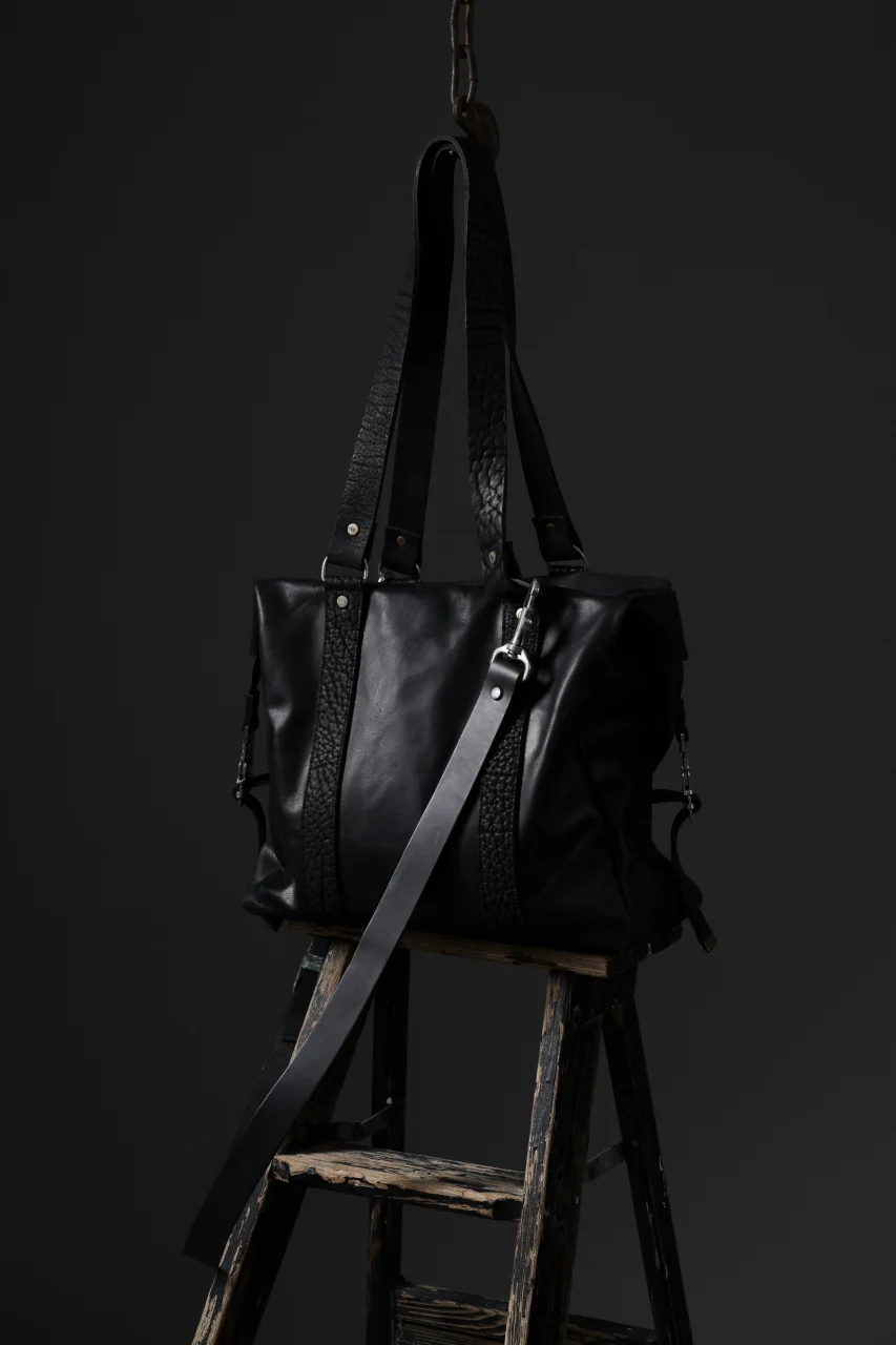 ierib exclusive Dr-Bag Small wt. Strap Belt / Horse Nubuck Leather (BLACK) - Image 29