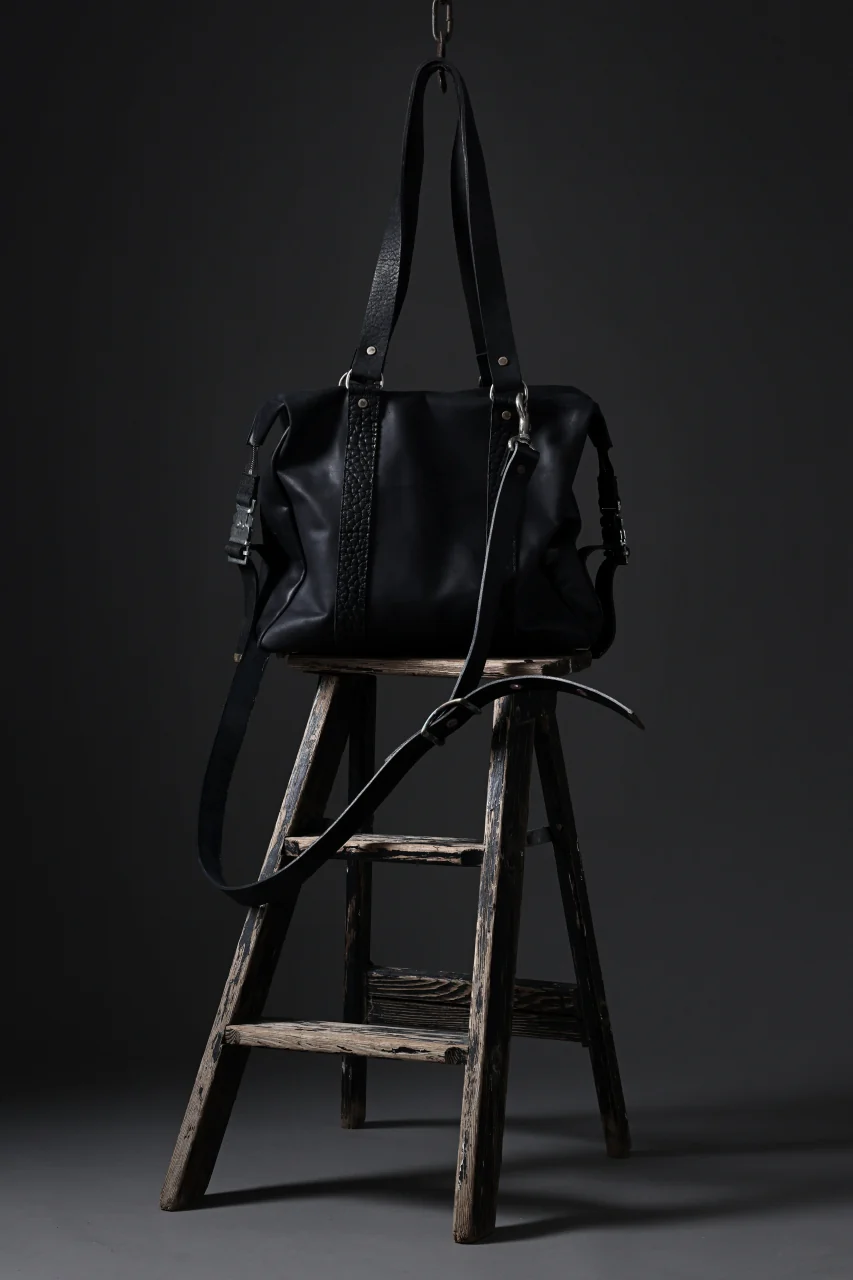 ierib exclusive Dr-Bag Small wt. Strap Belt / Horse Nubuck Leather (BLACK) - Image 35