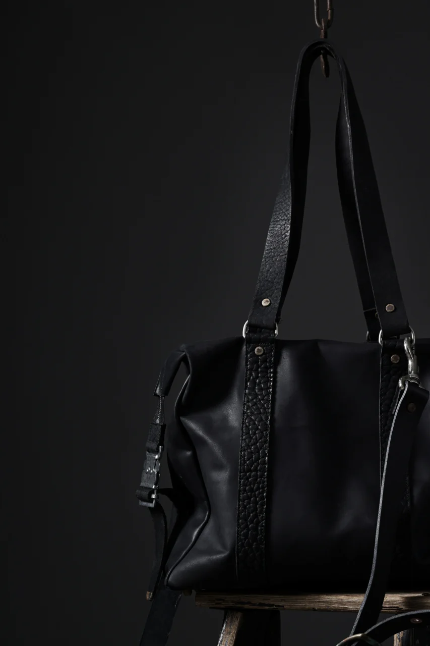 ierib exclusive Dr-Bag Small wt. Strap Belt / Horse Nubuck Leather (BLACK) - Image 36