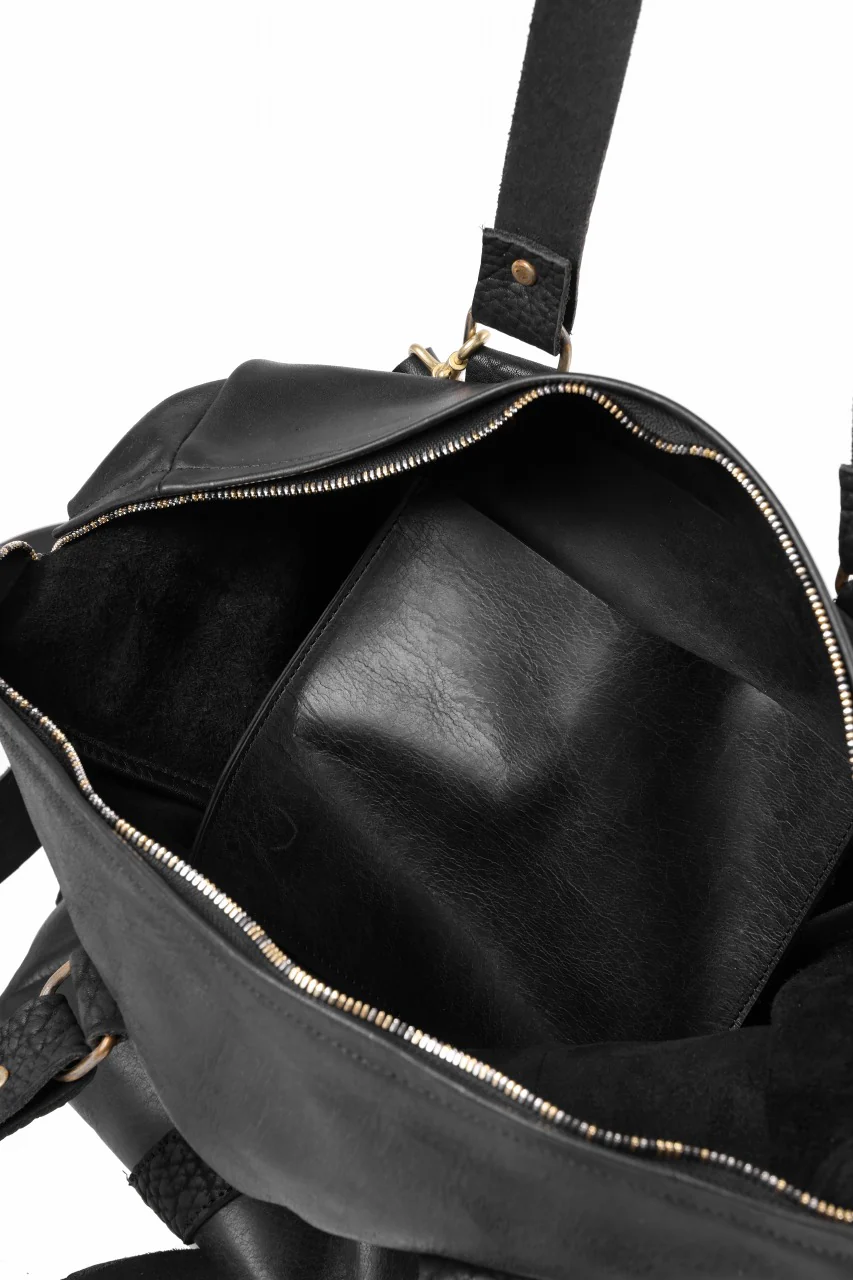 ierib exclusive Dr-Bag Small wt. Strap Belt / Horse Nubuck Leather (BLACK) - Image 18