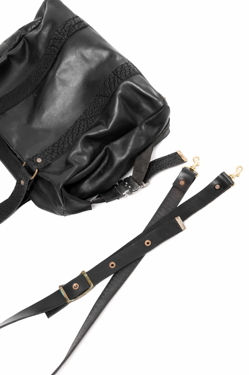 ierib exclusive Dr-Bag Small wt. Strap Belt / Horse Nubuck Leather (BLACK) - Image 23