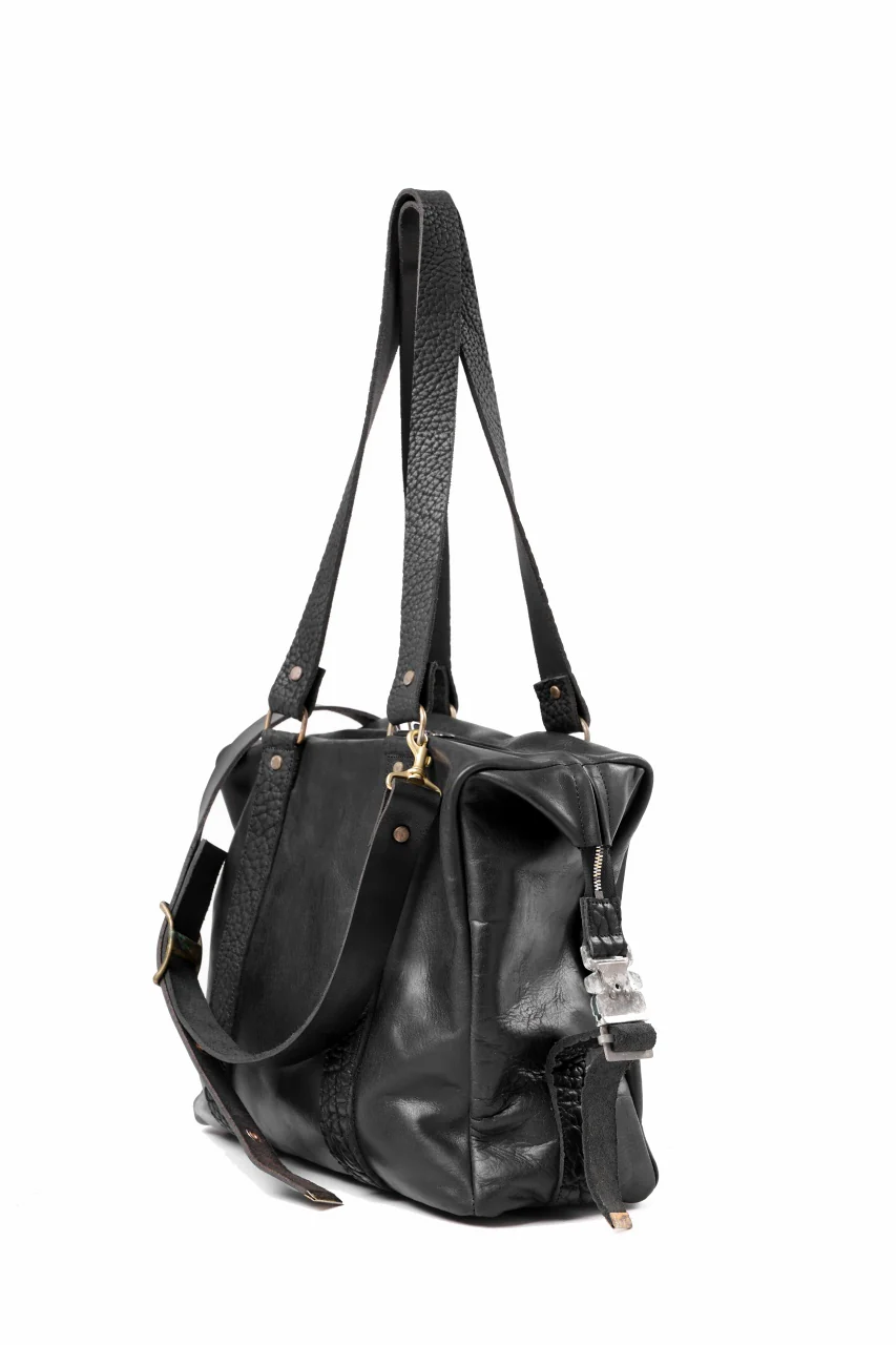 ierib exclusive Dr-Bag Small wt. Strap Belt / Horse Nubuck Leather (BLACK) - Image 4