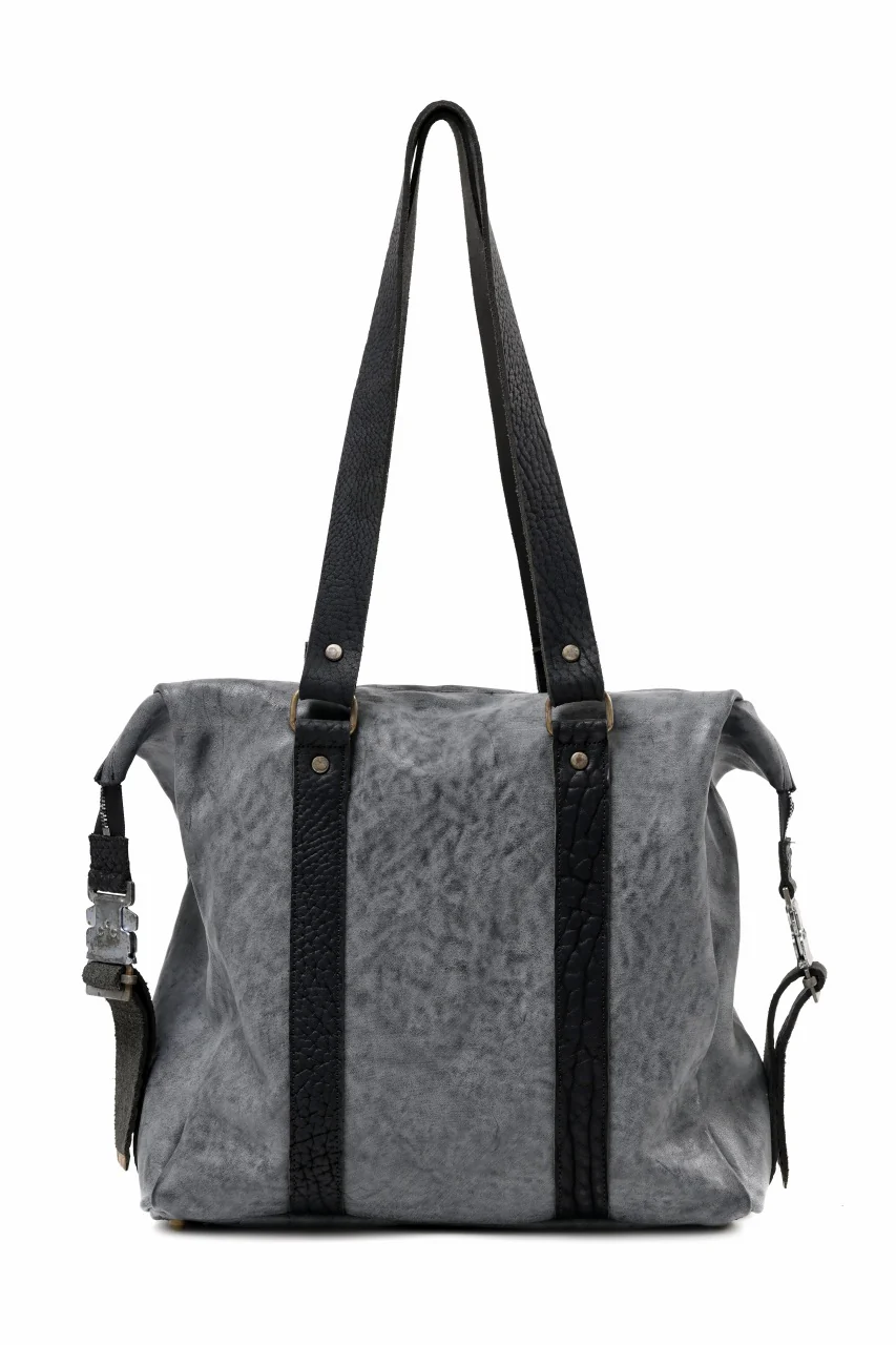 ierib exclusive Dr-Bag Small wt. Strap Belt / White Waxed Shrunken Horse (BLACK) - Image 4