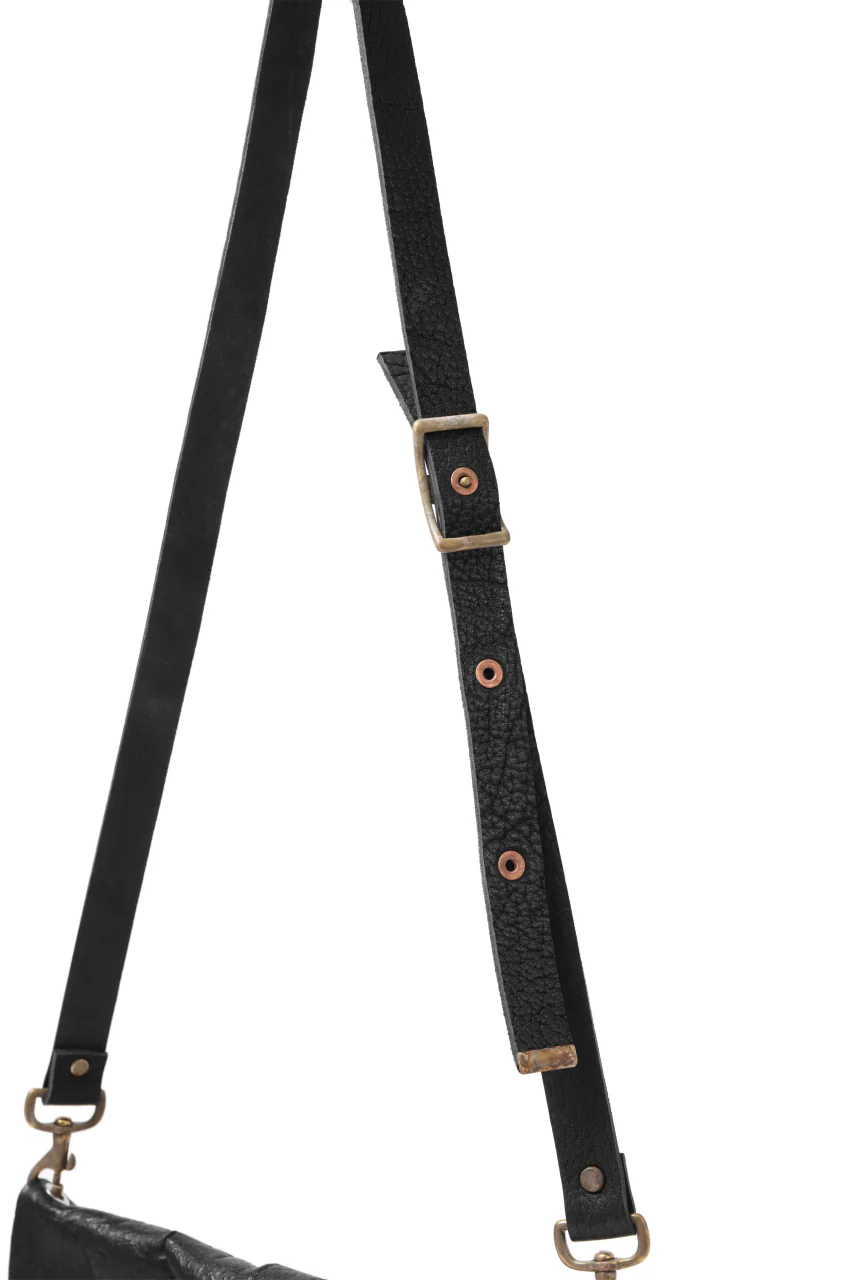ierib exclusive Folded Clutch Bag with Shoulder Strap / FVT Oiled Horse (BLACK) - Image 20