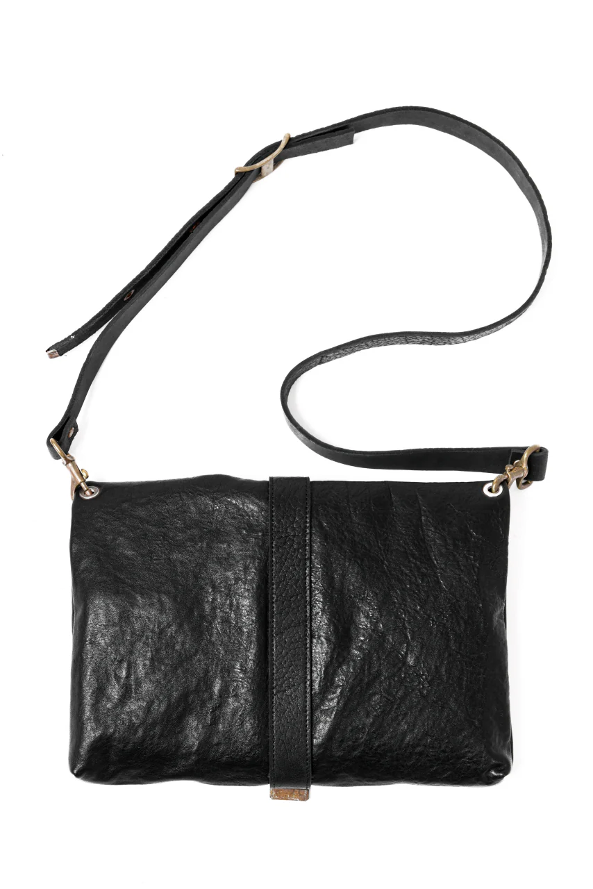 ierib exclusive Folded Clutch Bag with Shoulder Strap / FVT Oiled Horse (BLACK) - Image 6