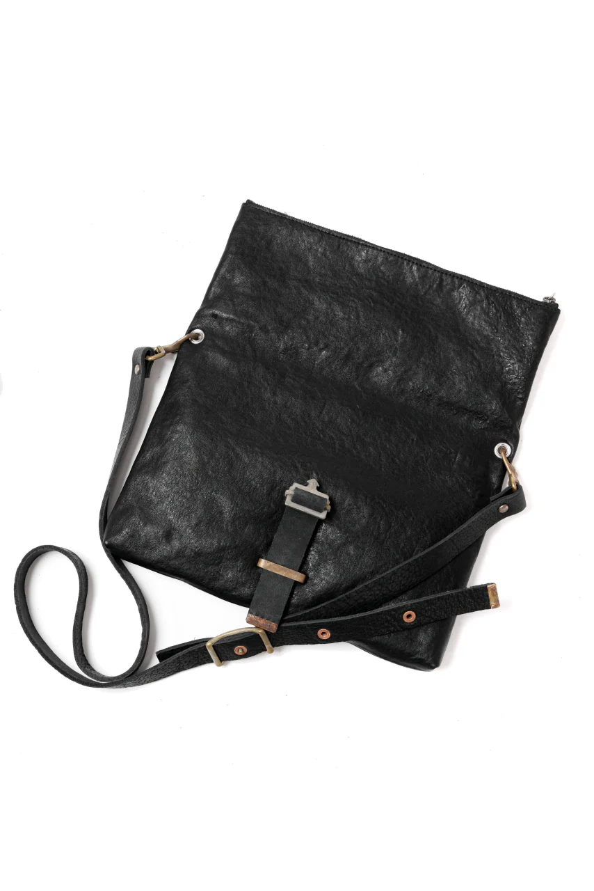 ierib exclusive Folded Clutch Bag with Shoulder Strap / FVT Oiled Horse (BLACK) - Image 7