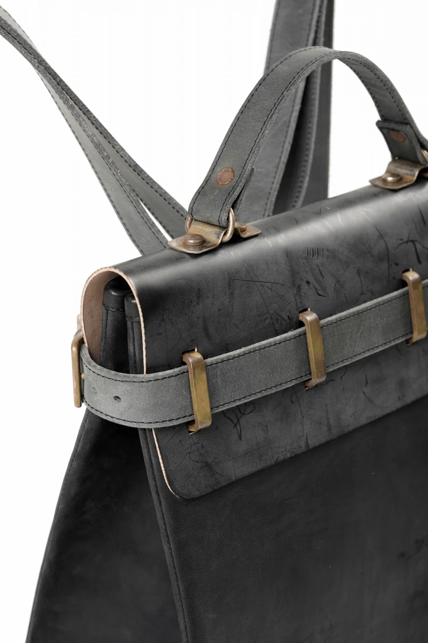 ierib exclusive GV Ruck Sack / Shell Cordovan + Horse Nubuck Leather (BLACK) - Image 11