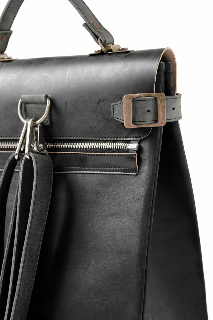 ierib exclusive GV Ruck Sack / Shell Cordovan + Horse Nubuck Leather (BLACK) - Image 12
