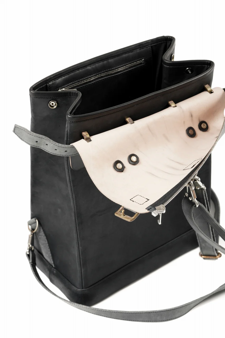ierib exclusive GV Ruck Sack / Shell Cordovan + Horse Nubuck Leather (BLACK) - Image 15