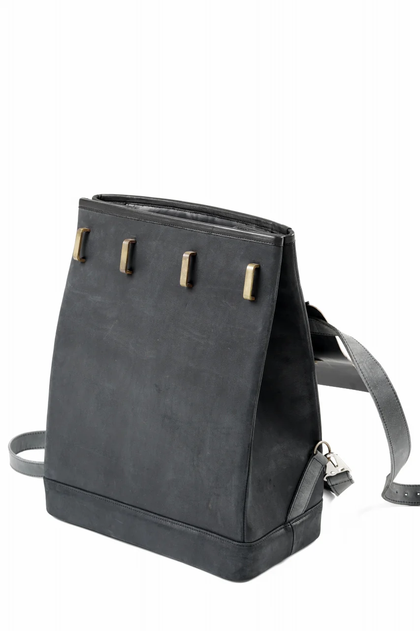 ierib exclusive GV Ruck Sack / Shell Cordovan + Horse Nubuck Leather (BLACK) - Image 18