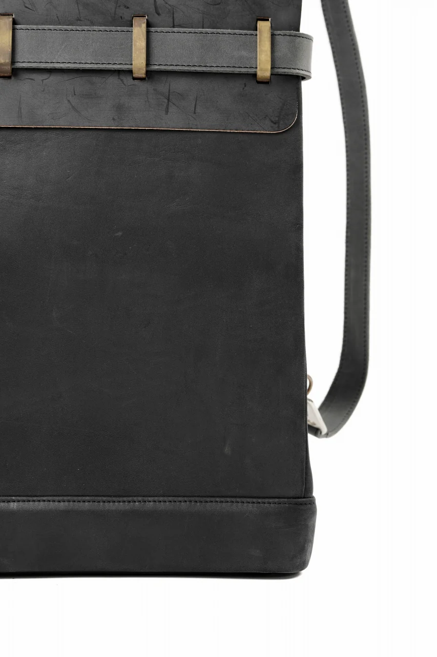ierib exclusive GV Ruck Sack / Shell Cordovan + Horse Nubuck Leather (BLACK) - Image 9