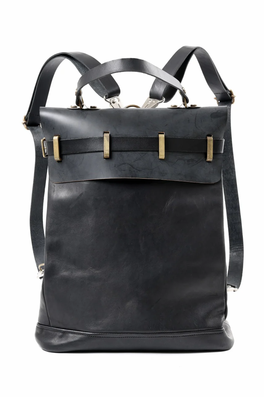 ierib exclusive GV Ruck Sack / Shell Cordovan + Shiny Horse Leather (BLACK)