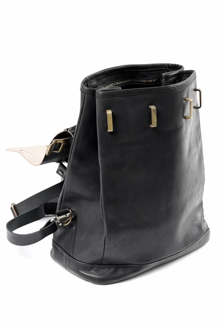 ierib exclusive GV Ruck Sack / Shell Cordovan + Shiny Horse Leather (BLACK) - Image 10
