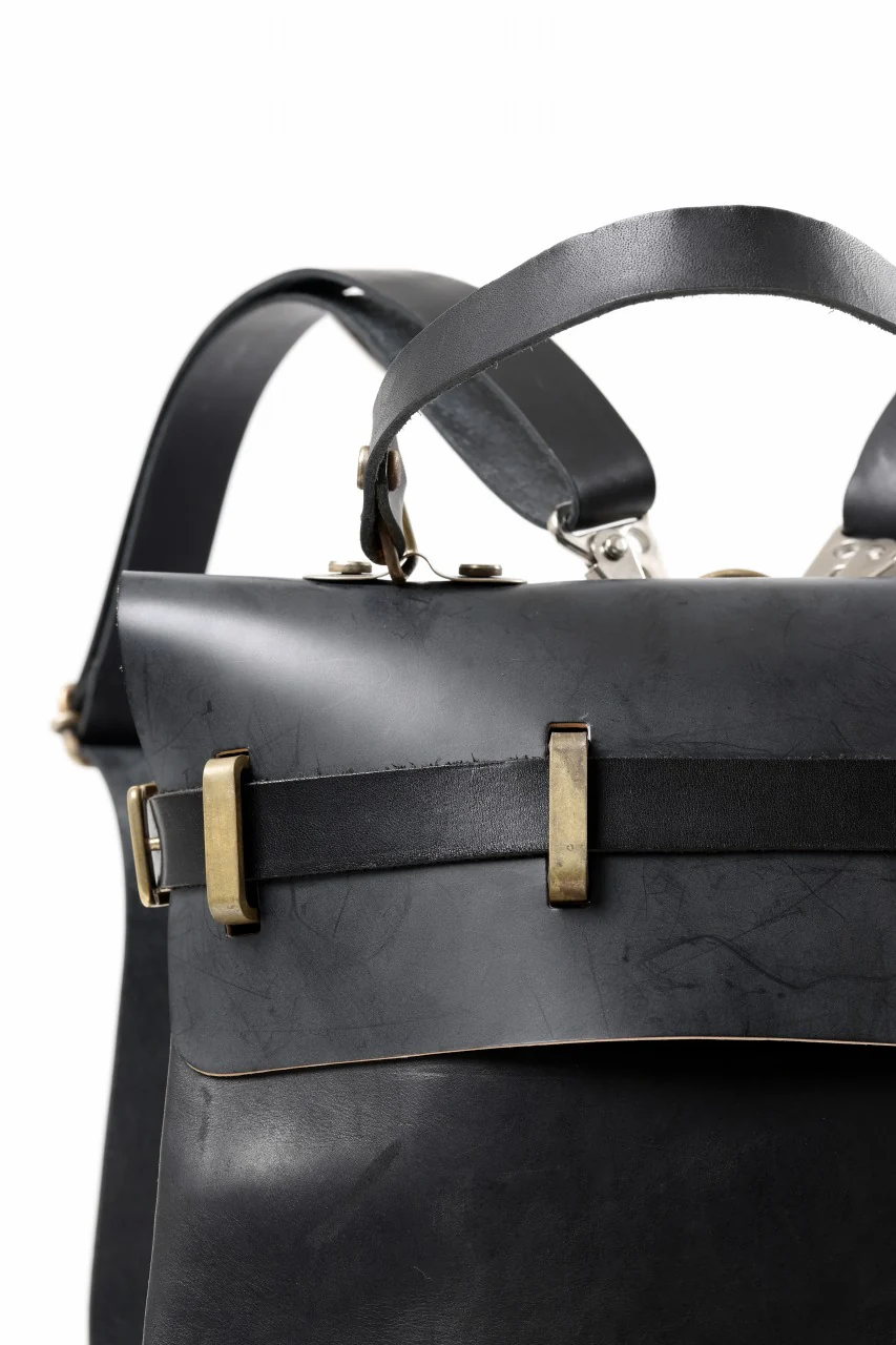 ierib exclusive GV Ruck Sack / Shell Cordovan + Shiny Horse Leather (BLACK) - Image 11
