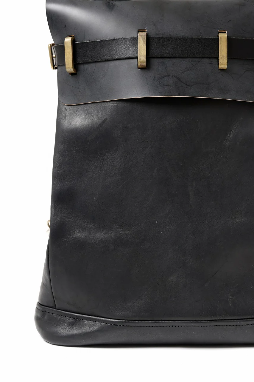 ierib exclusive GV Ruck Sack / Shell Cordovan + Shiny Horse Leather (BLACK) - Image 12