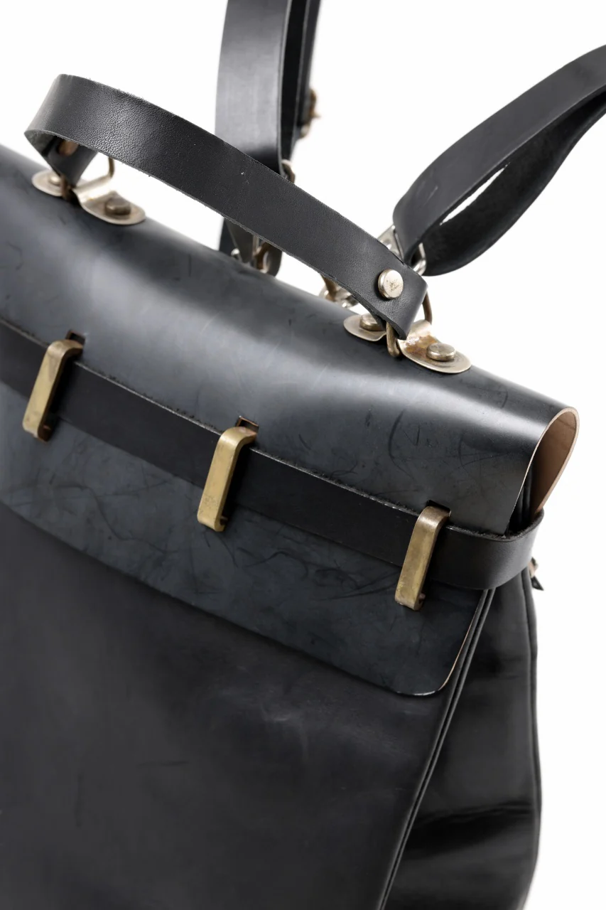 ierib exclusive GV Ruck Sack / Shell Cordovan + Shiny Horse Leather (BLACK) - Image 13