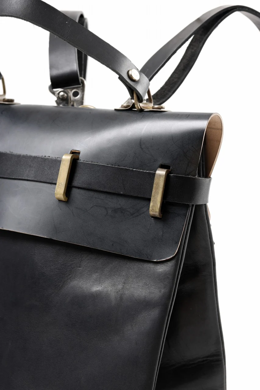 ierib exclusive GV Ruck Sack / Shell Cordovan + Shiny Horse Leather (BLACK) - Image 14