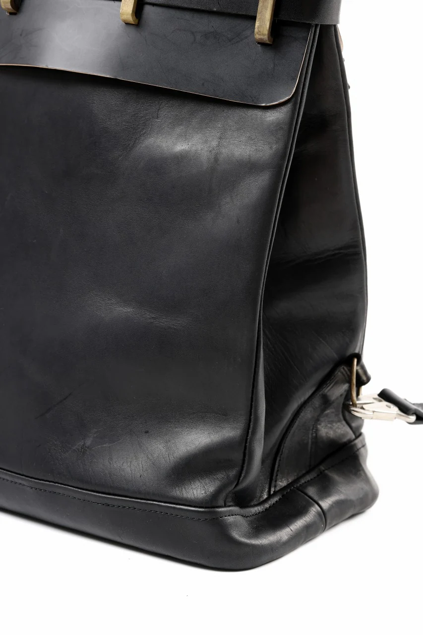 ierib exclusive GV Ruck Sack / Shell Cordovan + Shiny Horse Leather (BLACK) - Image 15