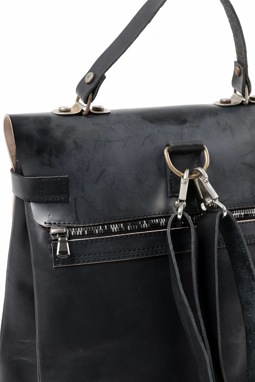 ierib exclusive GV Ruck Sack / Shell Cordovan + Shiny Horse Leather (BLACK) - Image 17