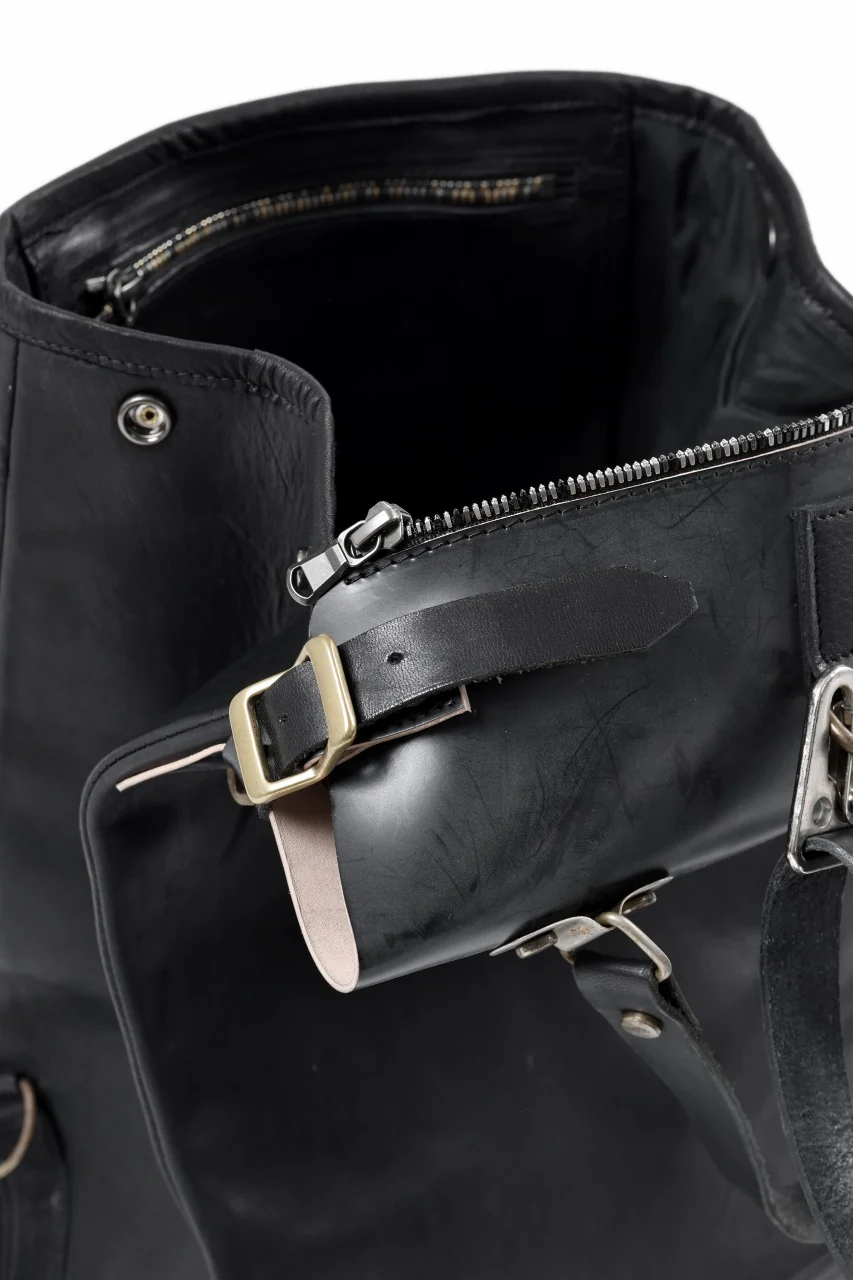ierib exclusive GV Ruck Sack / Shell Cordovan + Shiny Horse Leather (BLACK) - Image 23