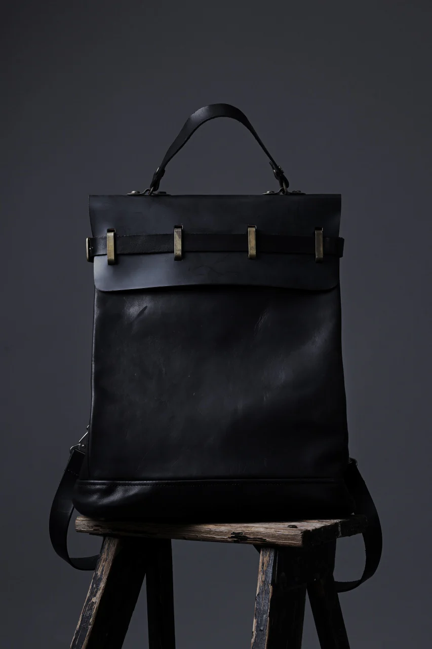 ierib exclusive GV Ruck Sack / Shell Cordovan + Shiny Horse Leather (BLACK) - Image 26