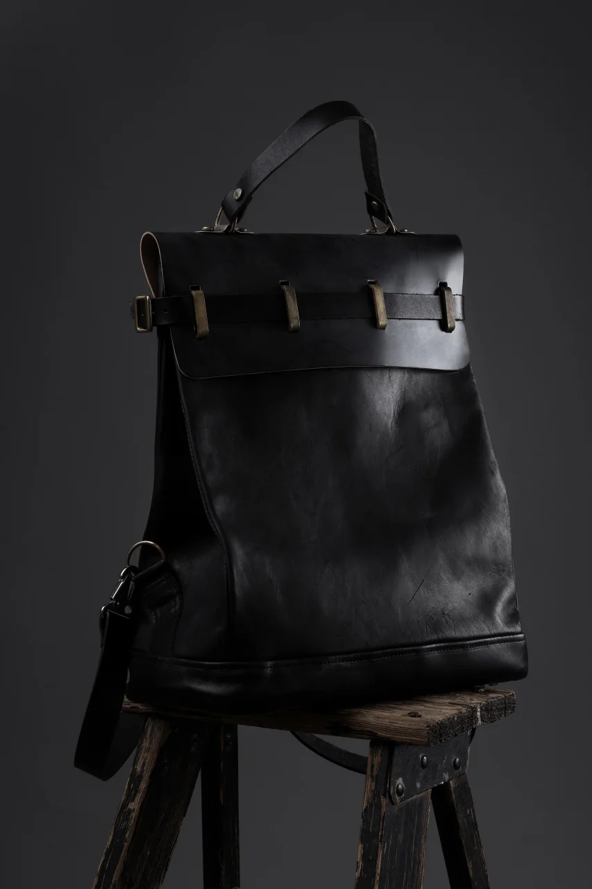 ierib exclusive GV Ruck Sack / Shell Cordovan + Shiny Horse Leather (BLACK) - Image 29