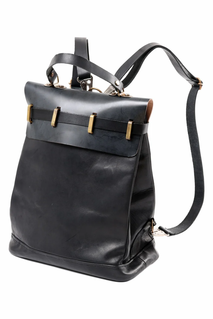 ierib exclusive GV Ruck Sack / Shell Cordovan + Shiny Horse Leather (BLACK) - Image 3
