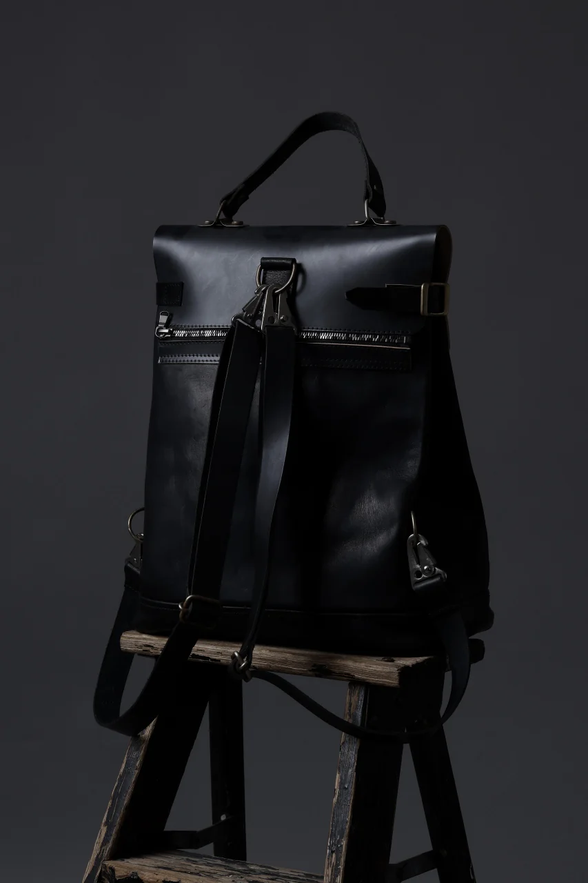 ierib exclusive GV Ruck Sack / Shell Cordovan + Shiny Horse Leather (BLACK) - Image 30