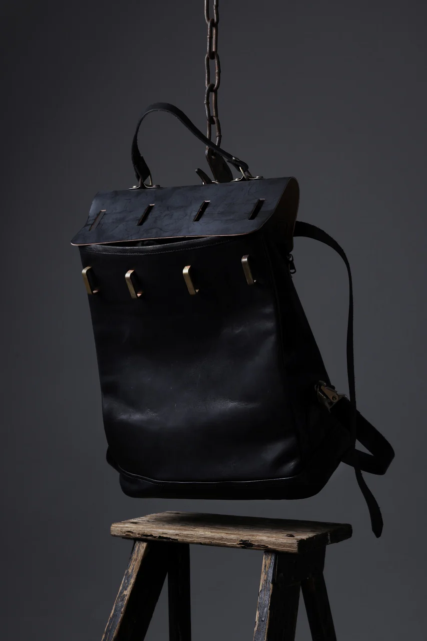 ierib exclusive GV Ruck Sack / Shell Cordovan + Shiny Horse Leather (BLACK) - Image 31
