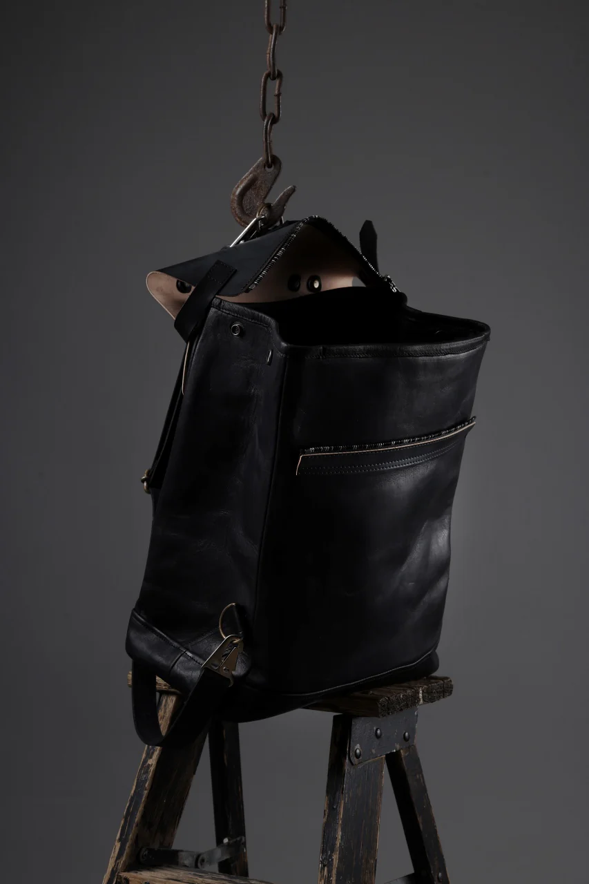 ierib exclusive GV Ruck Sack / Shell Cordovan + Shiny Horse Leather (BLACK) - Image 32