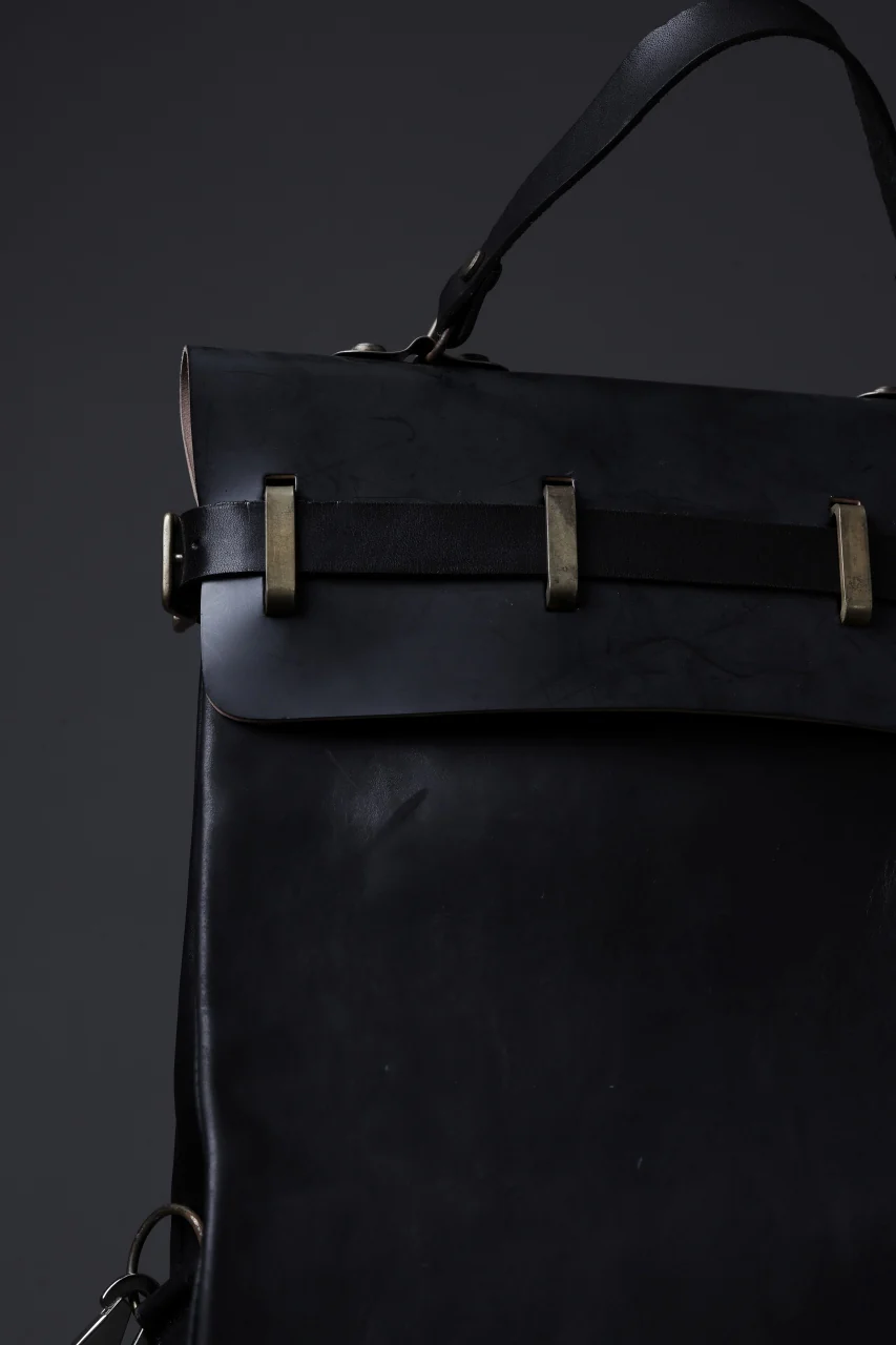 ierib exclusive GV Ruck Sack / Shell Cordovan + Shiny Horse Leather (BLACK) - Image 37