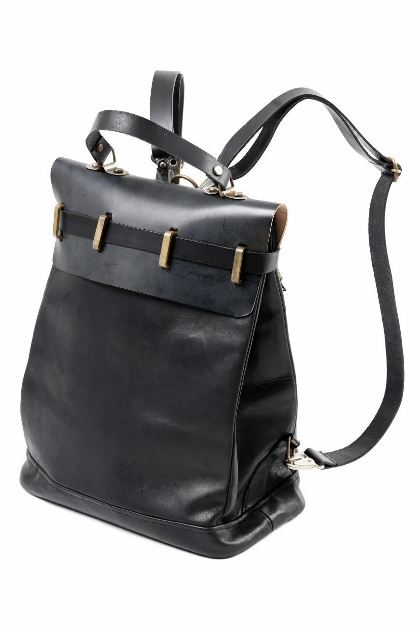 ierib exclusive GV Ruck Sack / Shell Cordovan + Shiny Horse Leather (BLACK) - Image 4