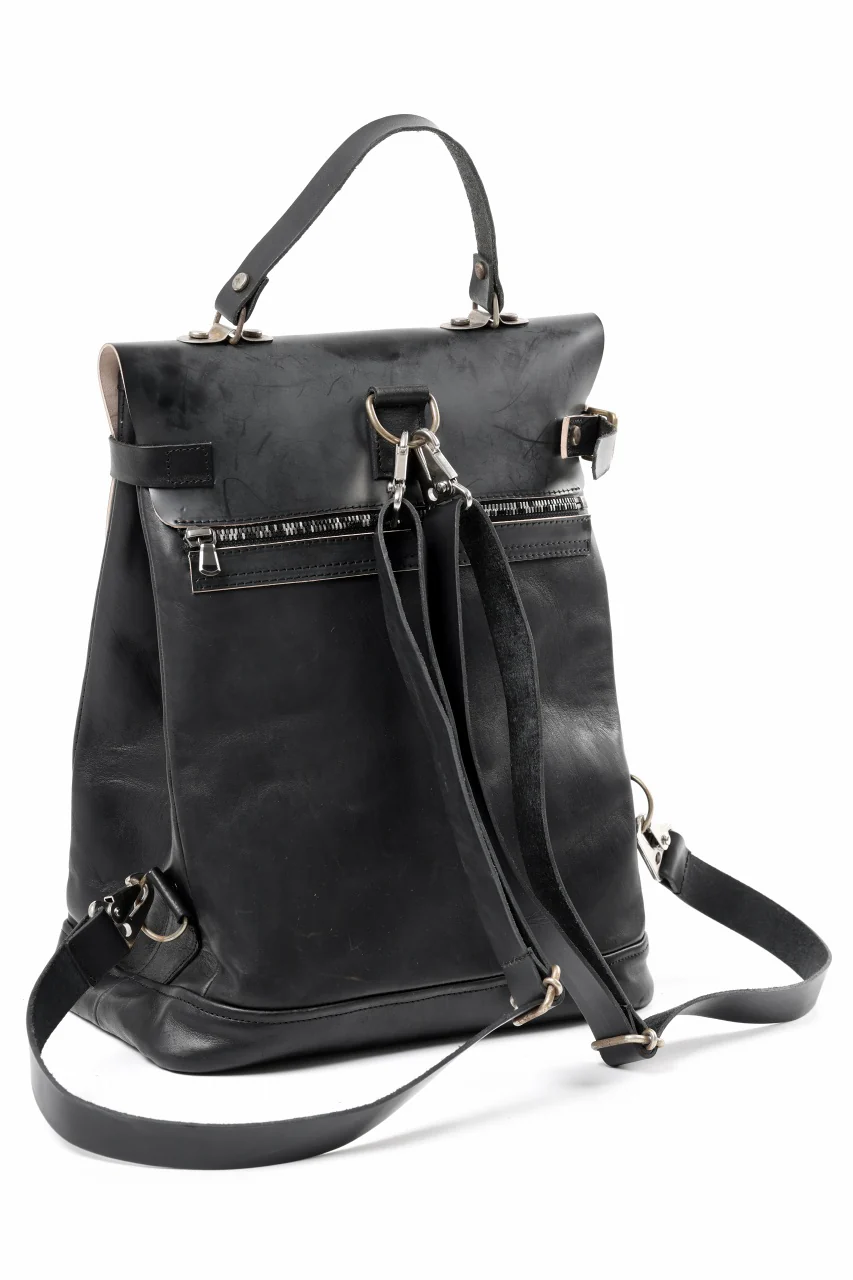 ierib exclusive GV Ruck Sack / Shell Cordovan + Shiny Horse Leather (BLACK) - Image 6