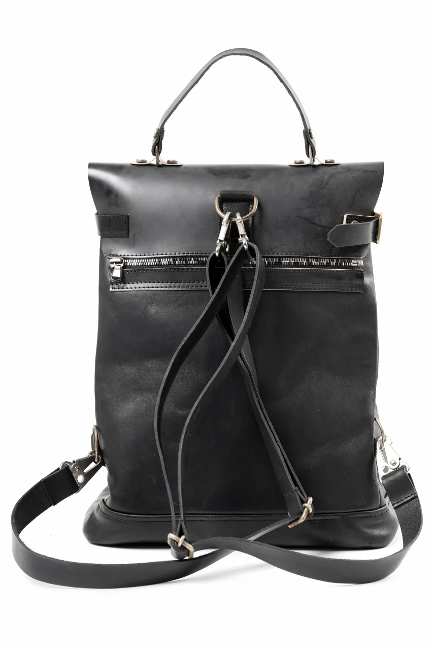 ierib exclusive GV Ruck Sack / Shell Cordovan + Shiny Horse Leather (BLACK) - Image 7