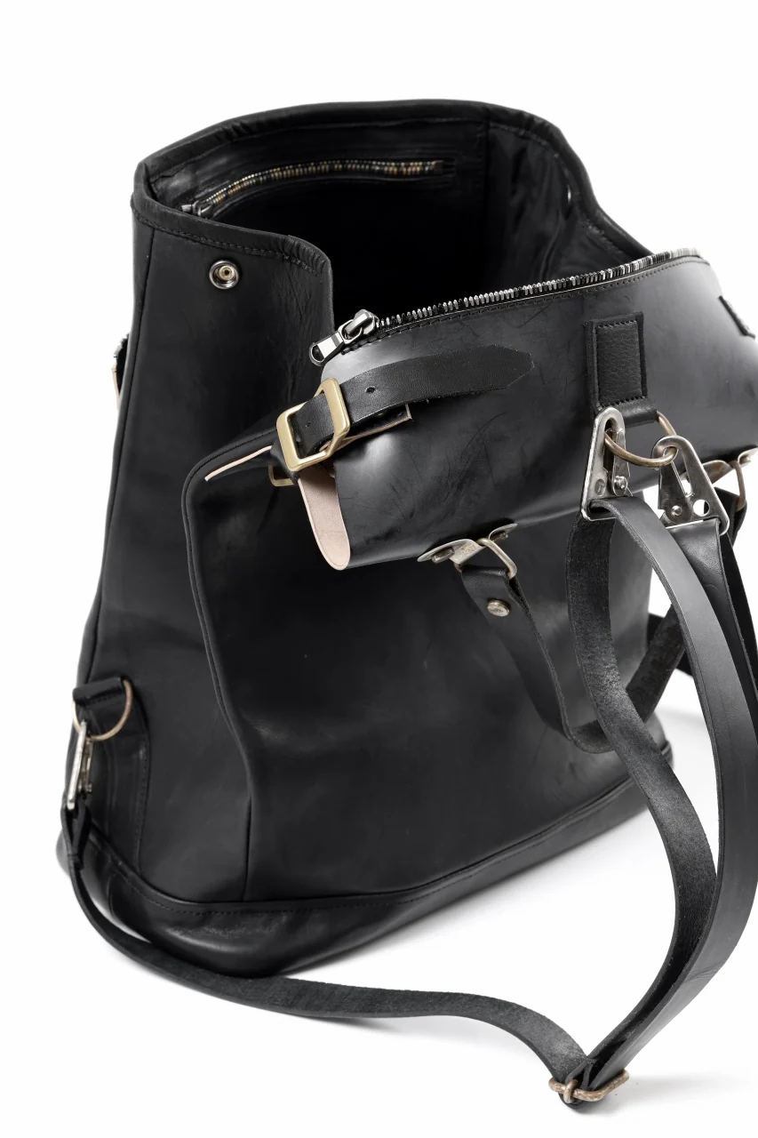 ierib exclusive GV Ruck Sack / Shell Cordovan + Shiny Horse Leather (BLACK) - Image 9