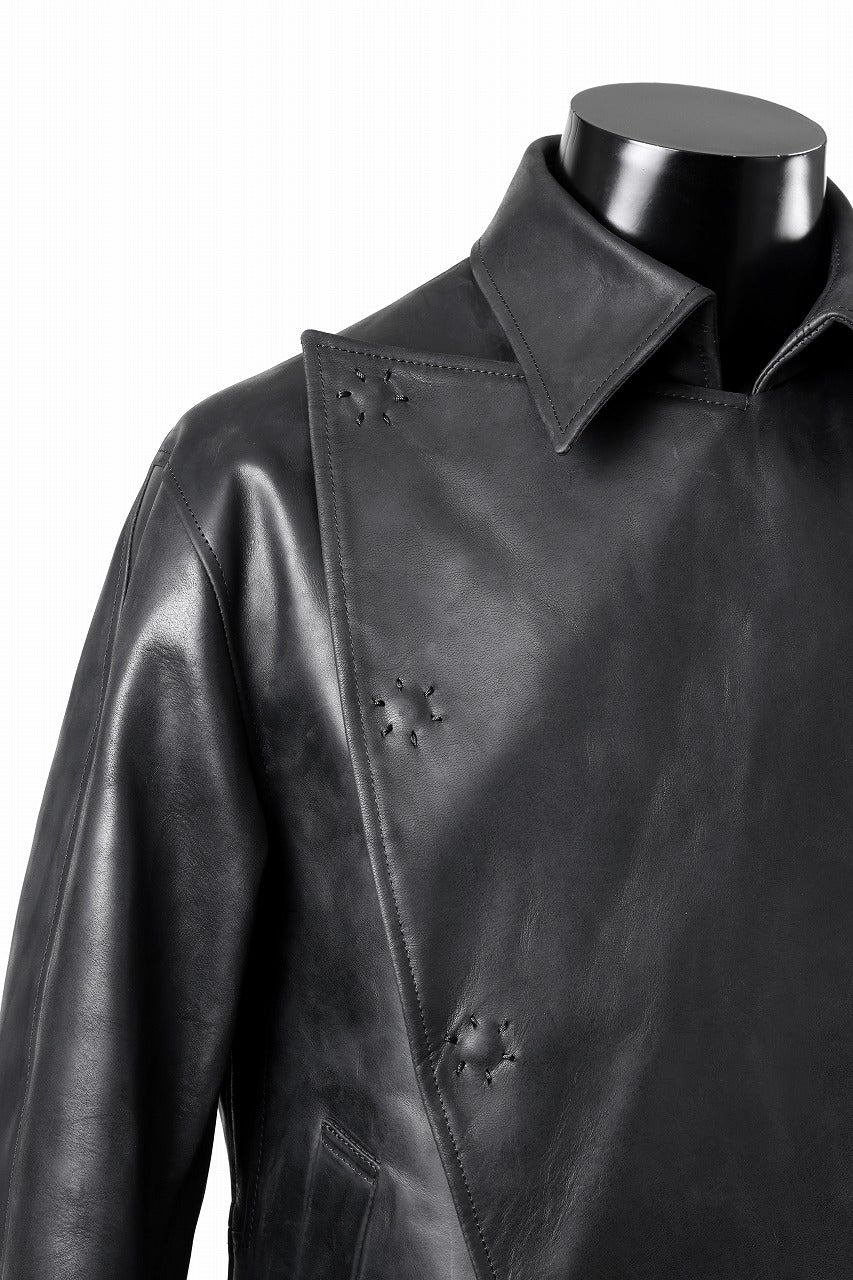 ierib exclusive Jean Coat-Blouson / Horse Nubuck Leather (BLACK) - Image 13