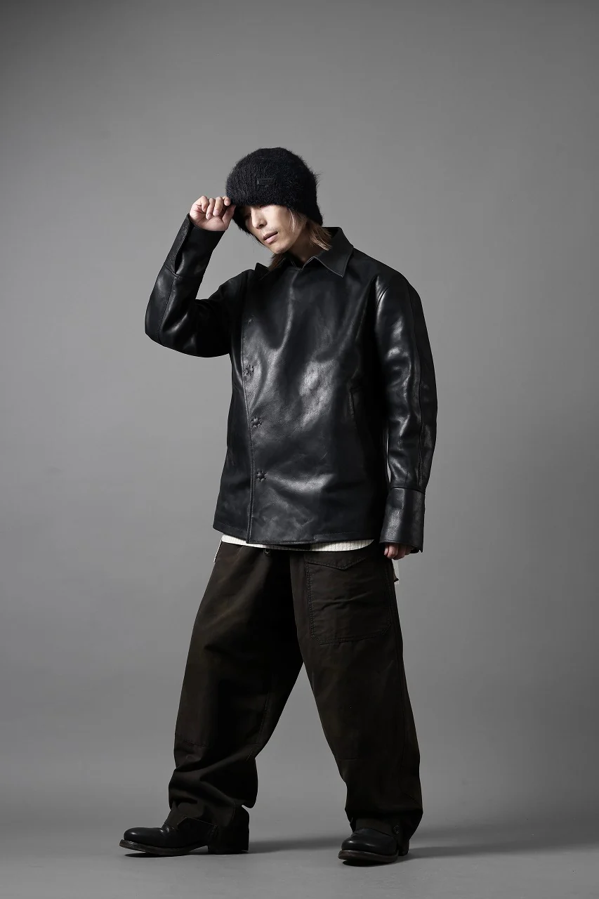 ierib exclusive Jean Coat-Blouson / Horse Nubuck Leather (BLACK) - Image 32